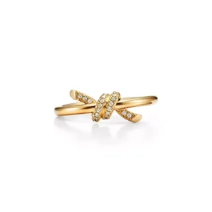 ring in yellow gold with diamonds